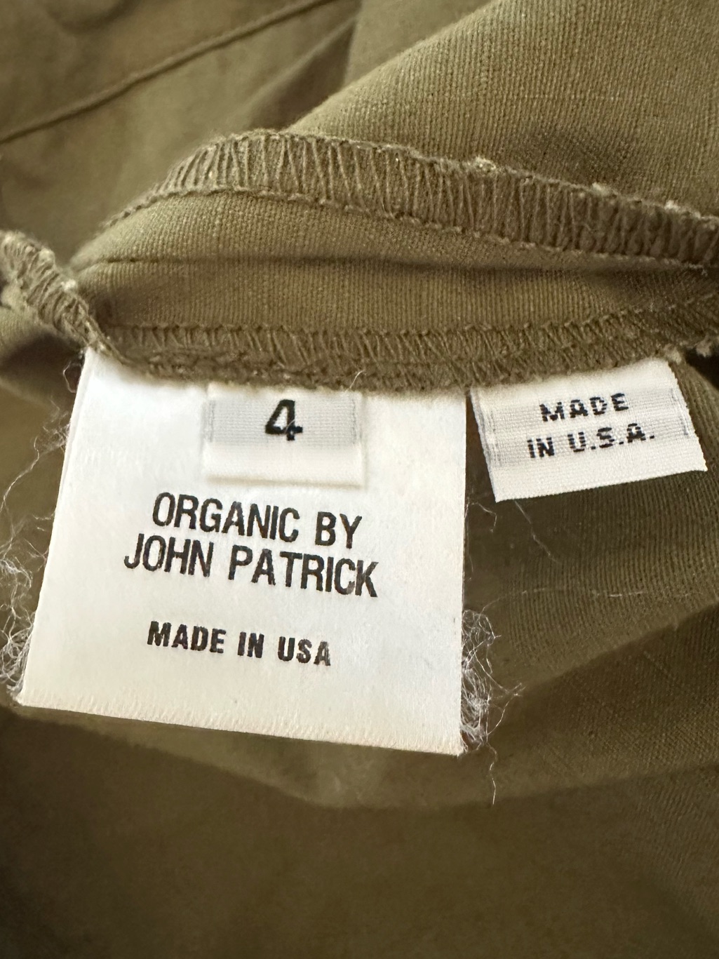 Organic By John Patrick Utility Green Draw Tie Cotton Pants Size 4 — image 8 of 8